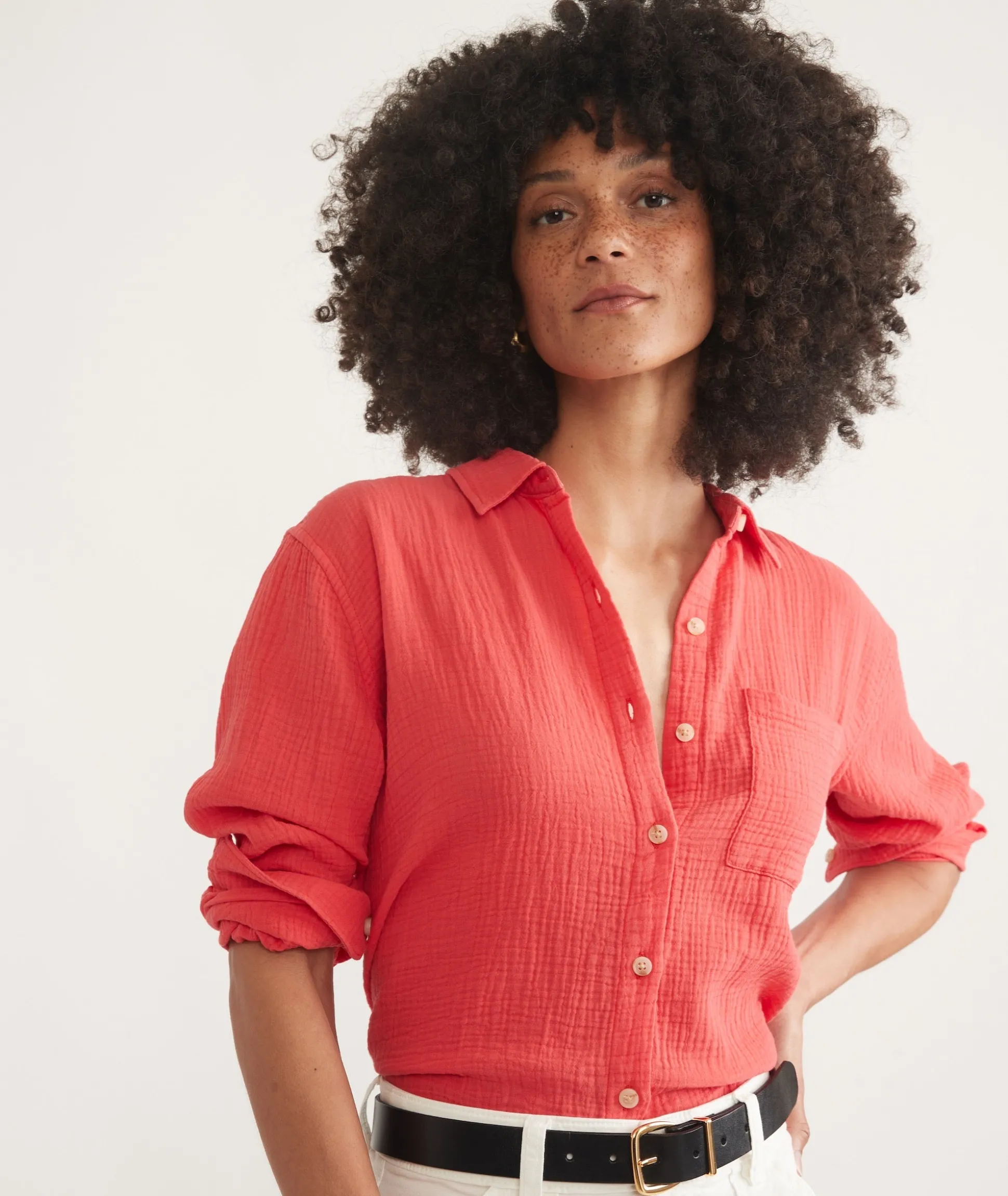 Abbey Double Cloth Button Down