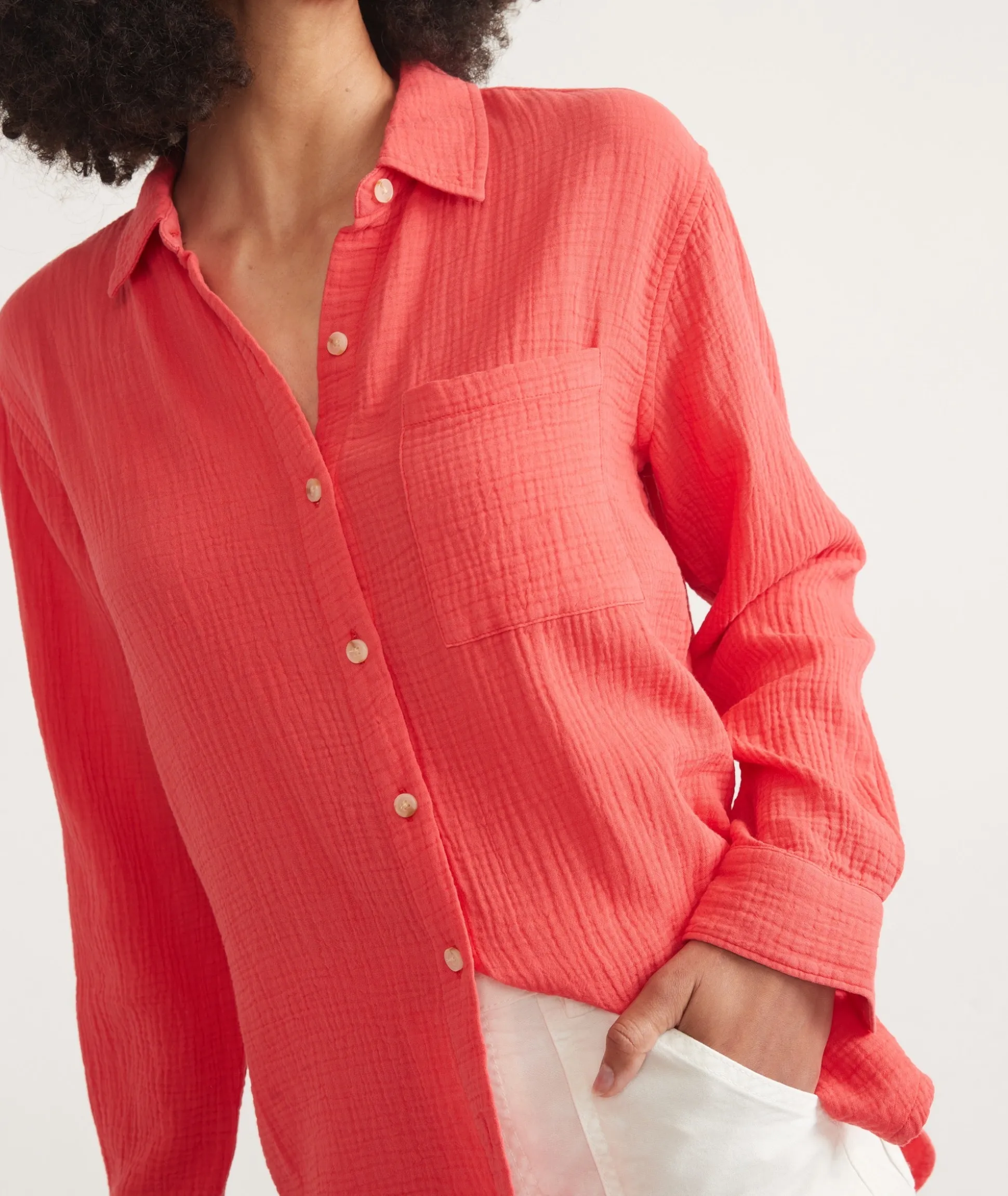 Abbey Double Cloth Button Down