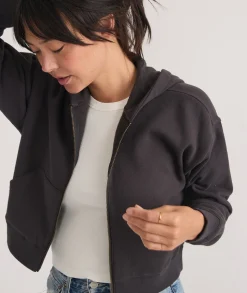 Anytime Cropped Full Zip Sweatshirt