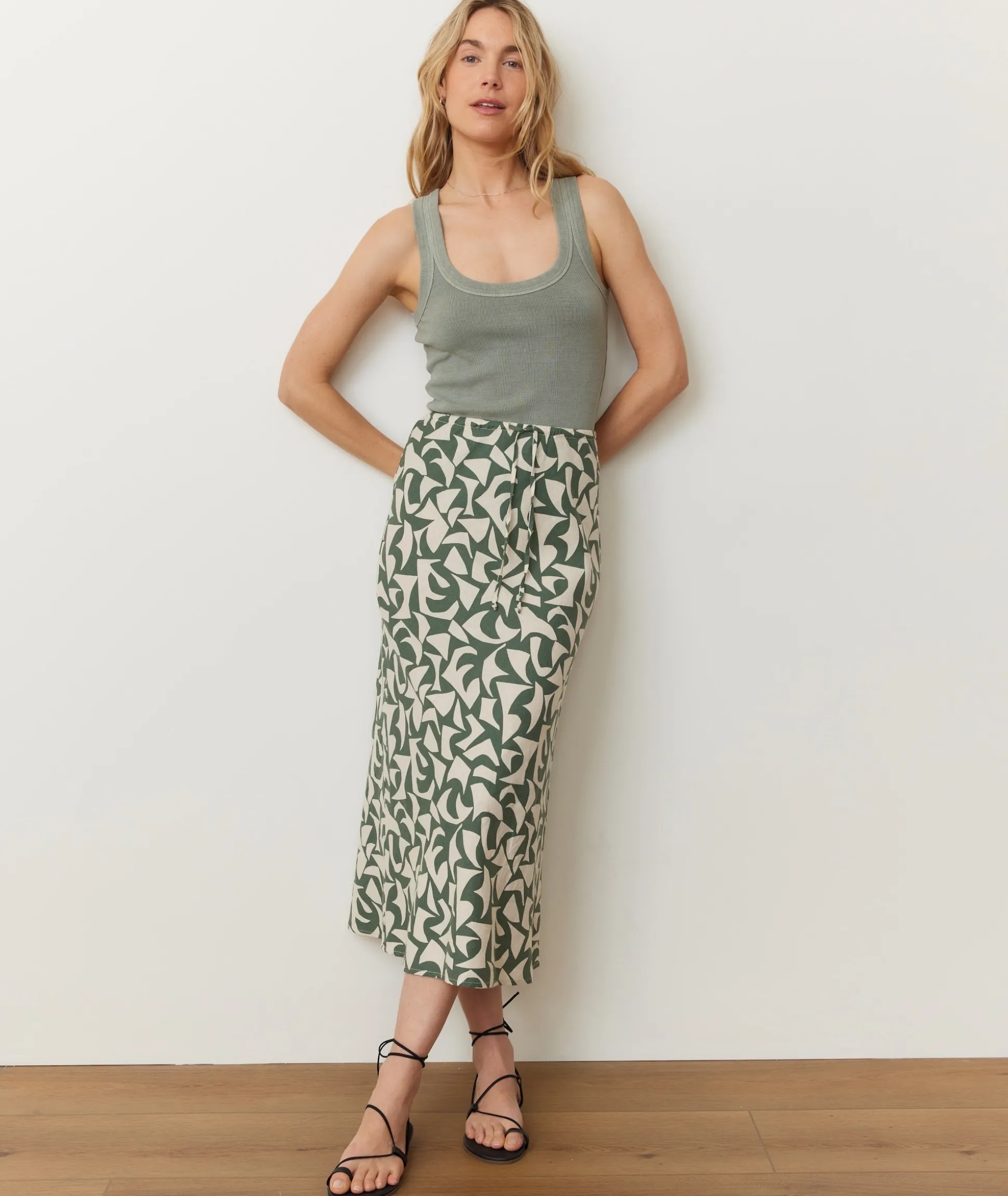 Avery Hemp Midi Skirt