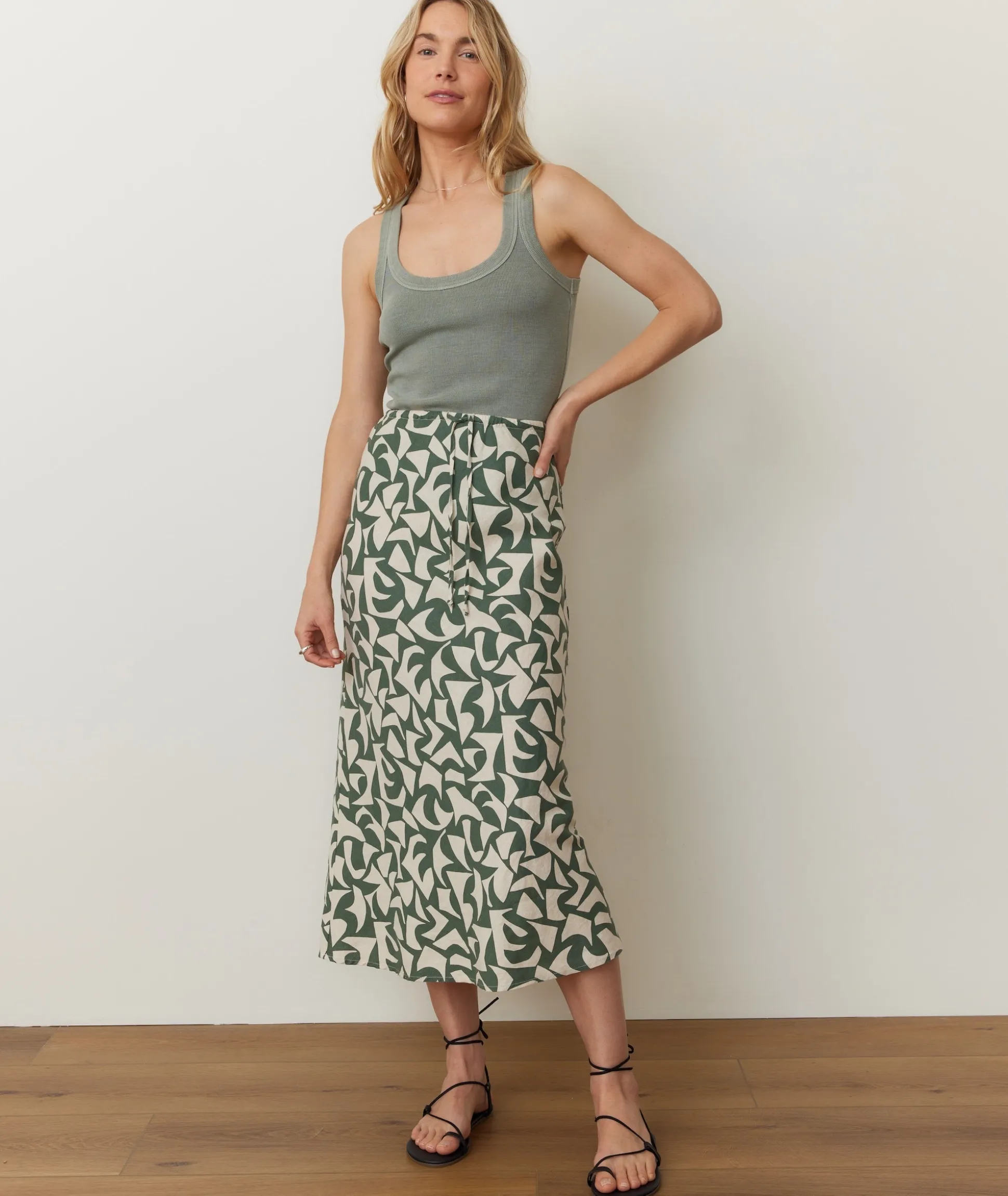 Avery Hemp Midi Skirt