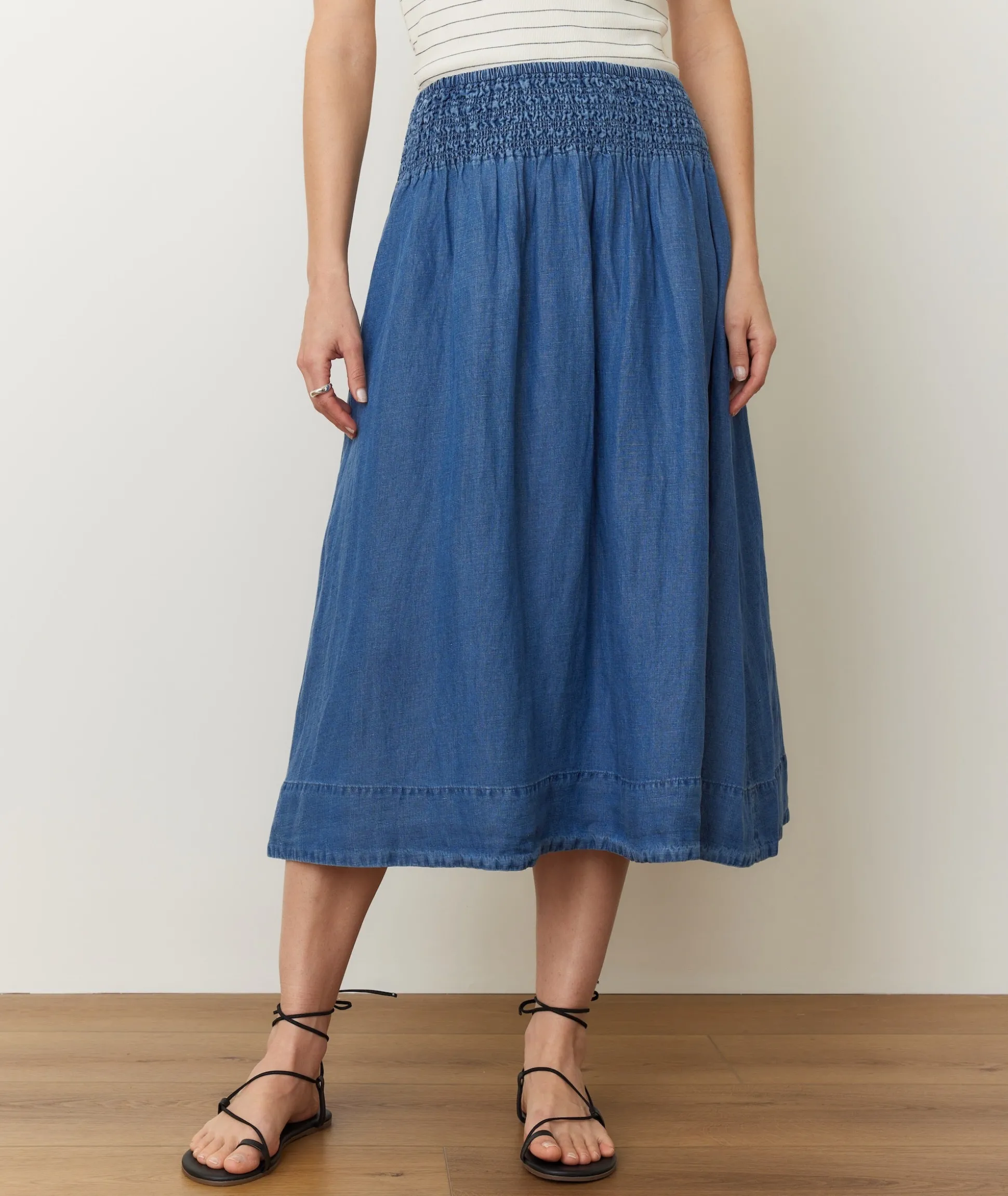 Bea Chambray Midi Skirt