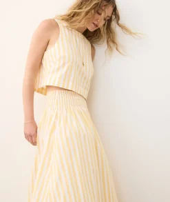 Bea Poplin Midi Skirt