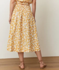 Bea Poplin Midi Skirt