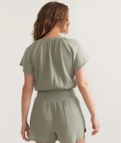 Bella Double Cloth Romper
