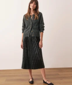 Chelsea Pleated Midi Skirt