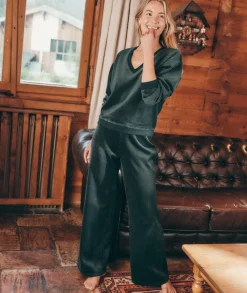 Cord Velour Wide Leg Pant
