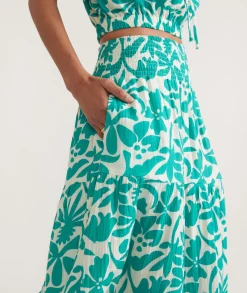 Corinne Double Cloth Maxi Skirt