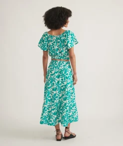 Corinne Double Cloth Maxi Skirt