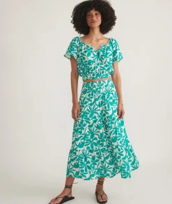 Corinne Double Cloth Maxi Skirt