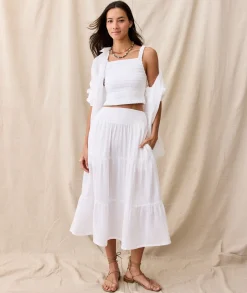 Corinne Double Cloth Maxi Skirt