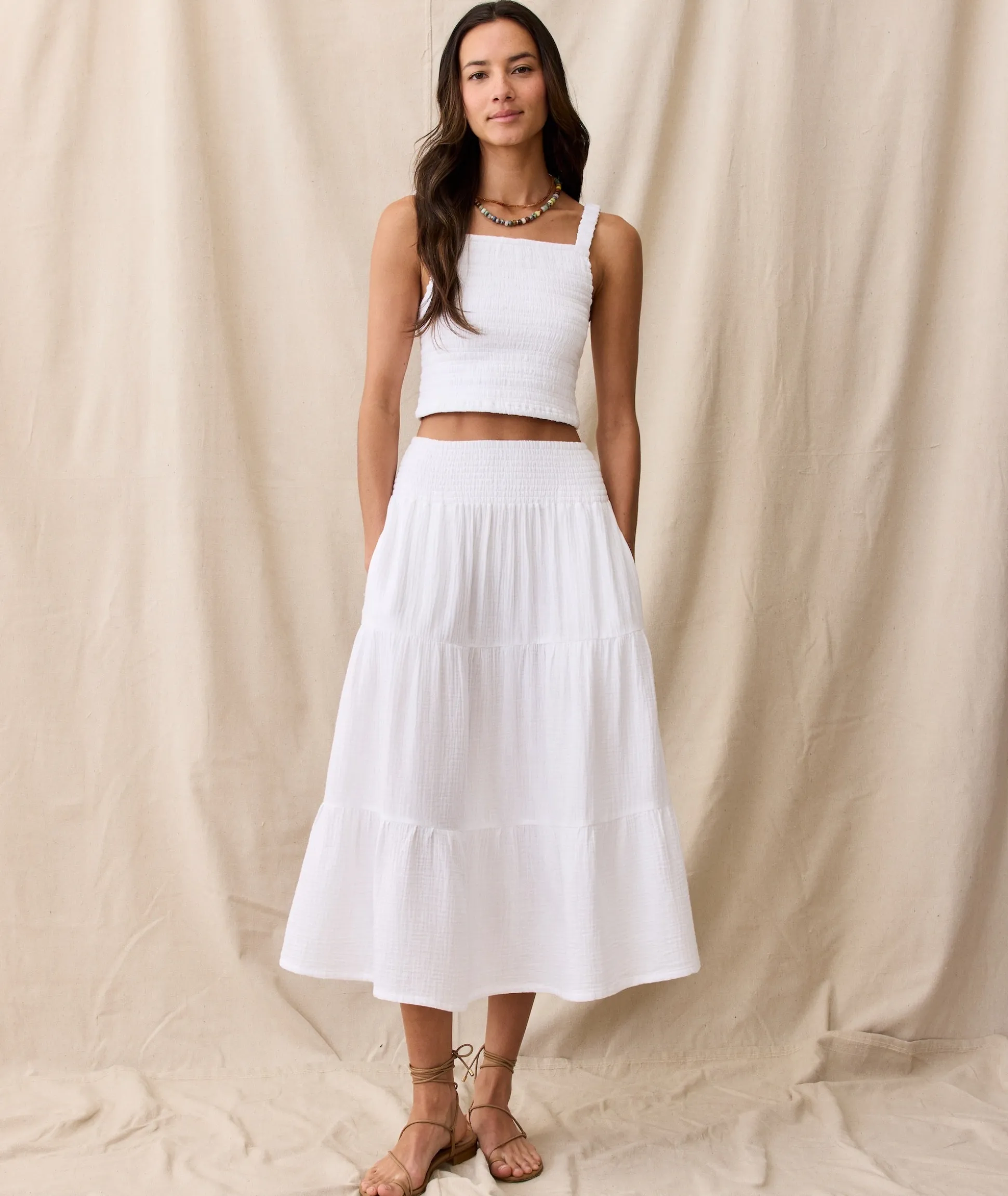 Corinne Double Cloth Maxi Skirt