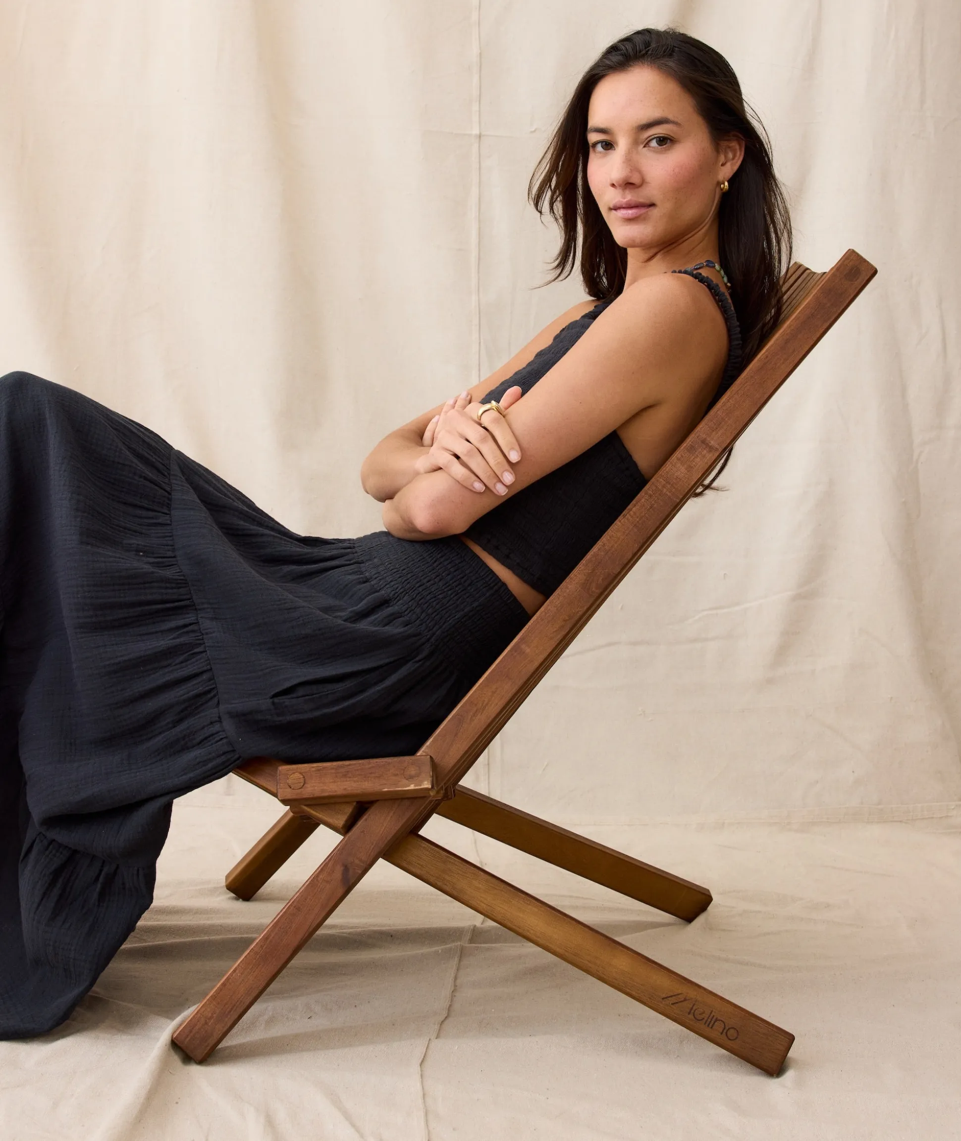 Corinne Double Cloth Maxi Skirt