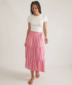 Corinne Double Cloth Maxi Skirt