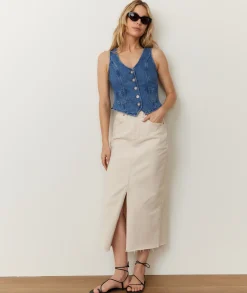 Daisy Denim Vest