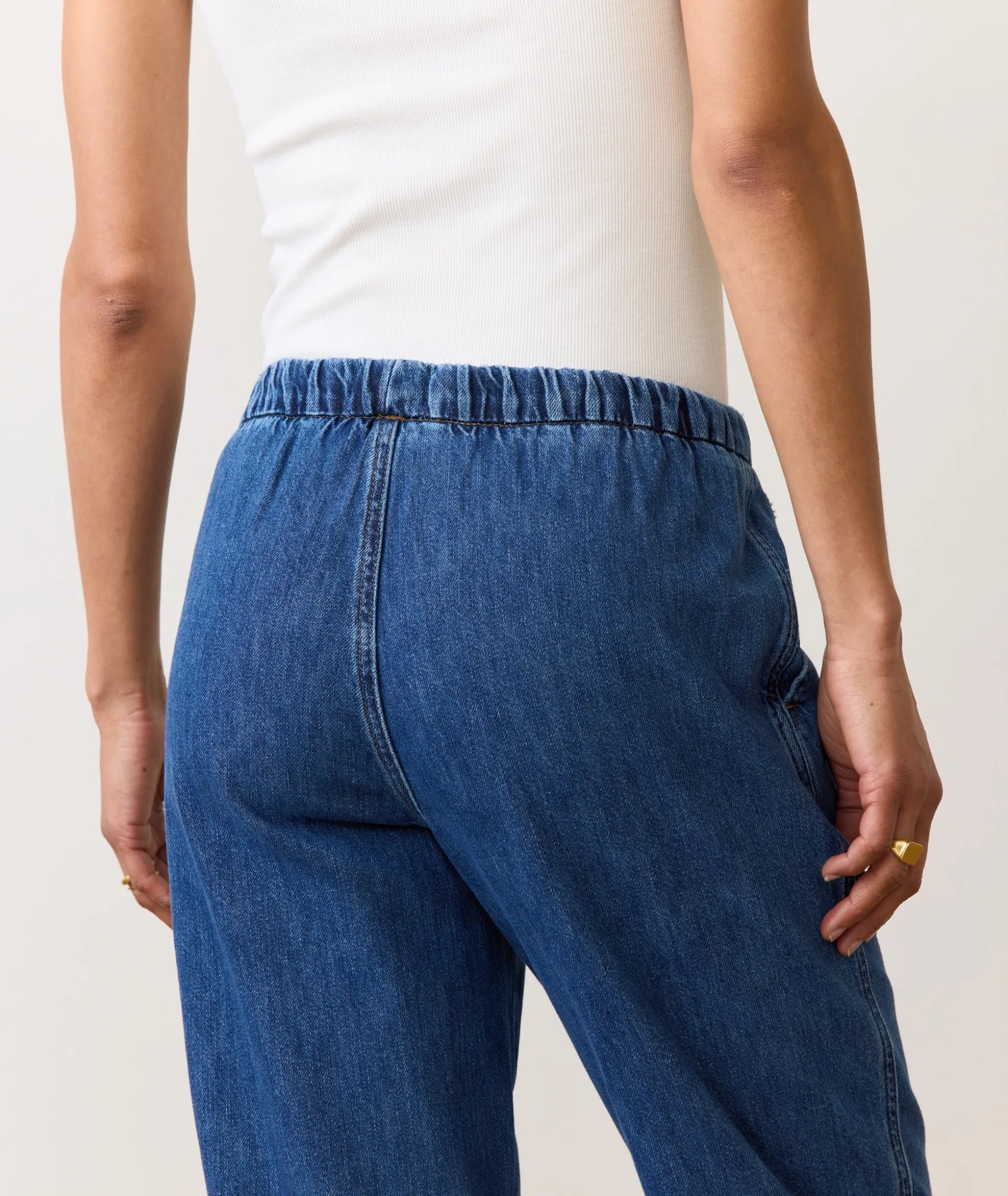 Drawstring Denim Pant