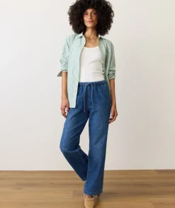 Drawstring Denim Pant