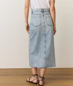 Fawn Denim Midi Skirt