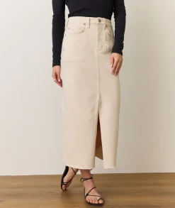 Fawn Denim Midi Skirt
