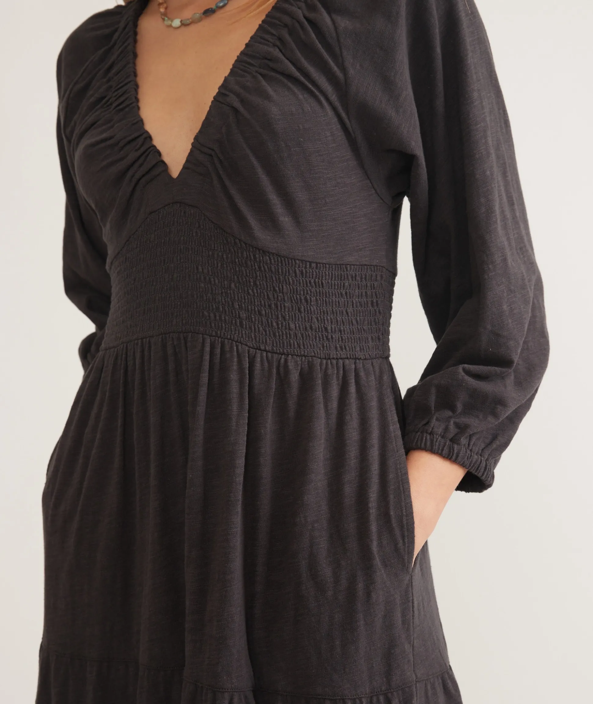 Florence Vintage Slub Midi Dress