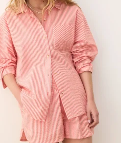 Gracey Oversized Seersucker Shirt
