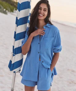 Jane Relaxed Double Cloth Shirt