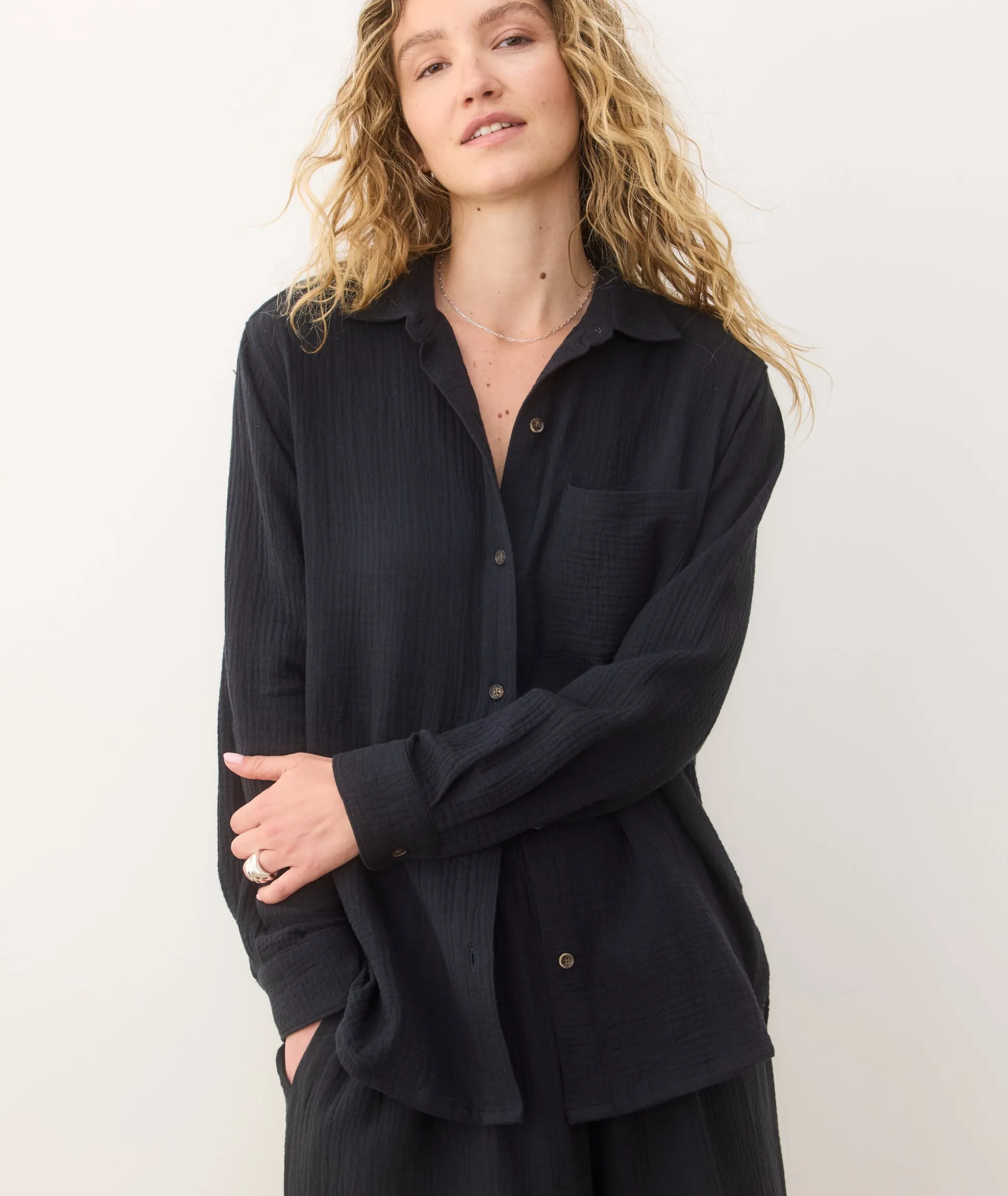 Jane Relaxed Double Cloth Shirt