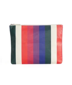 Large Pouch in Bold Multi Stripe