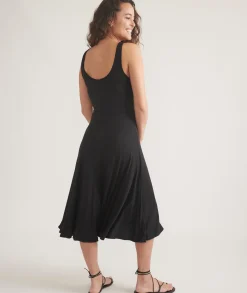 Lexi Rib Fit and Flare Midi Dress
