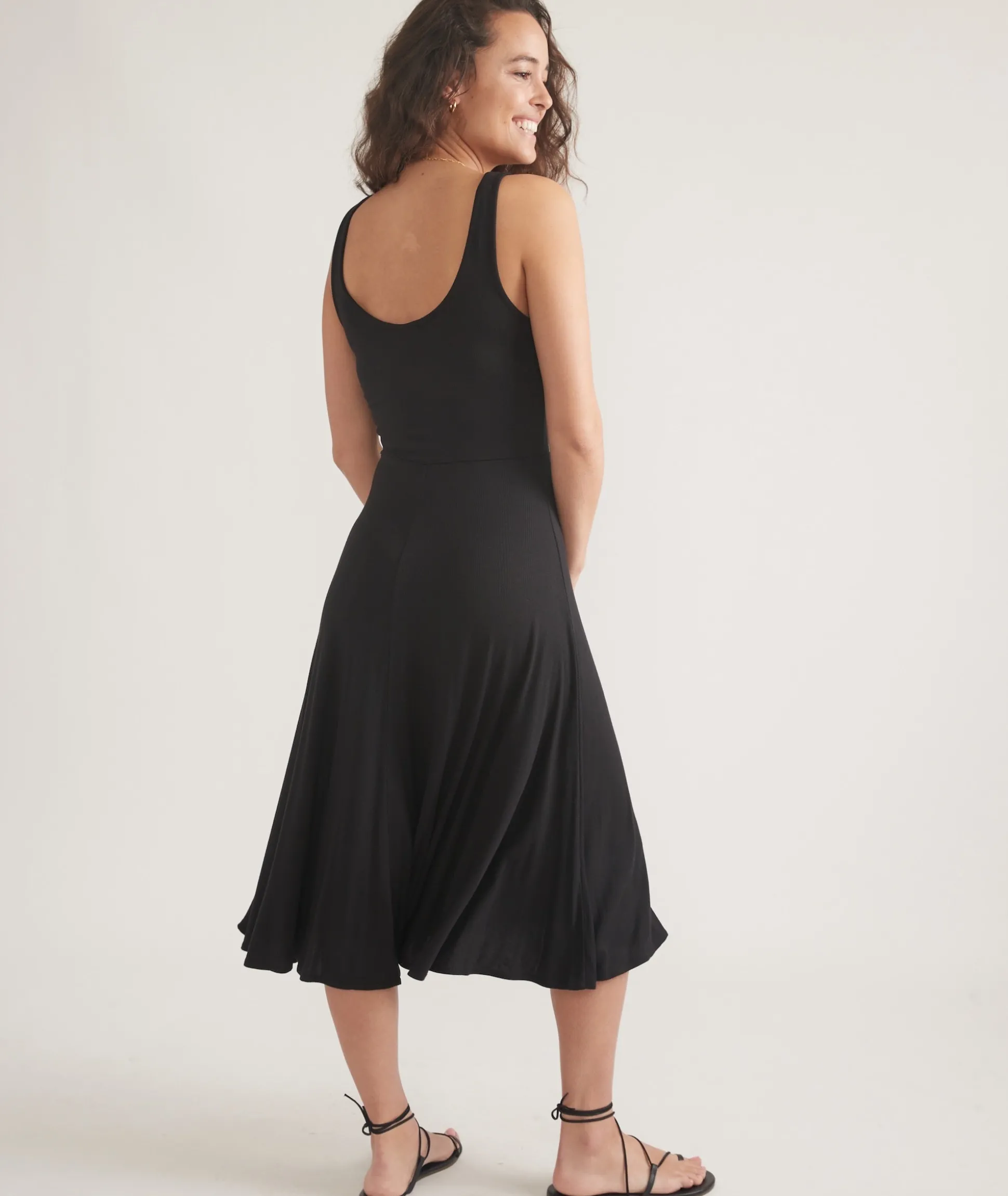 Lexi Rib Fit and Flare Midi Dress