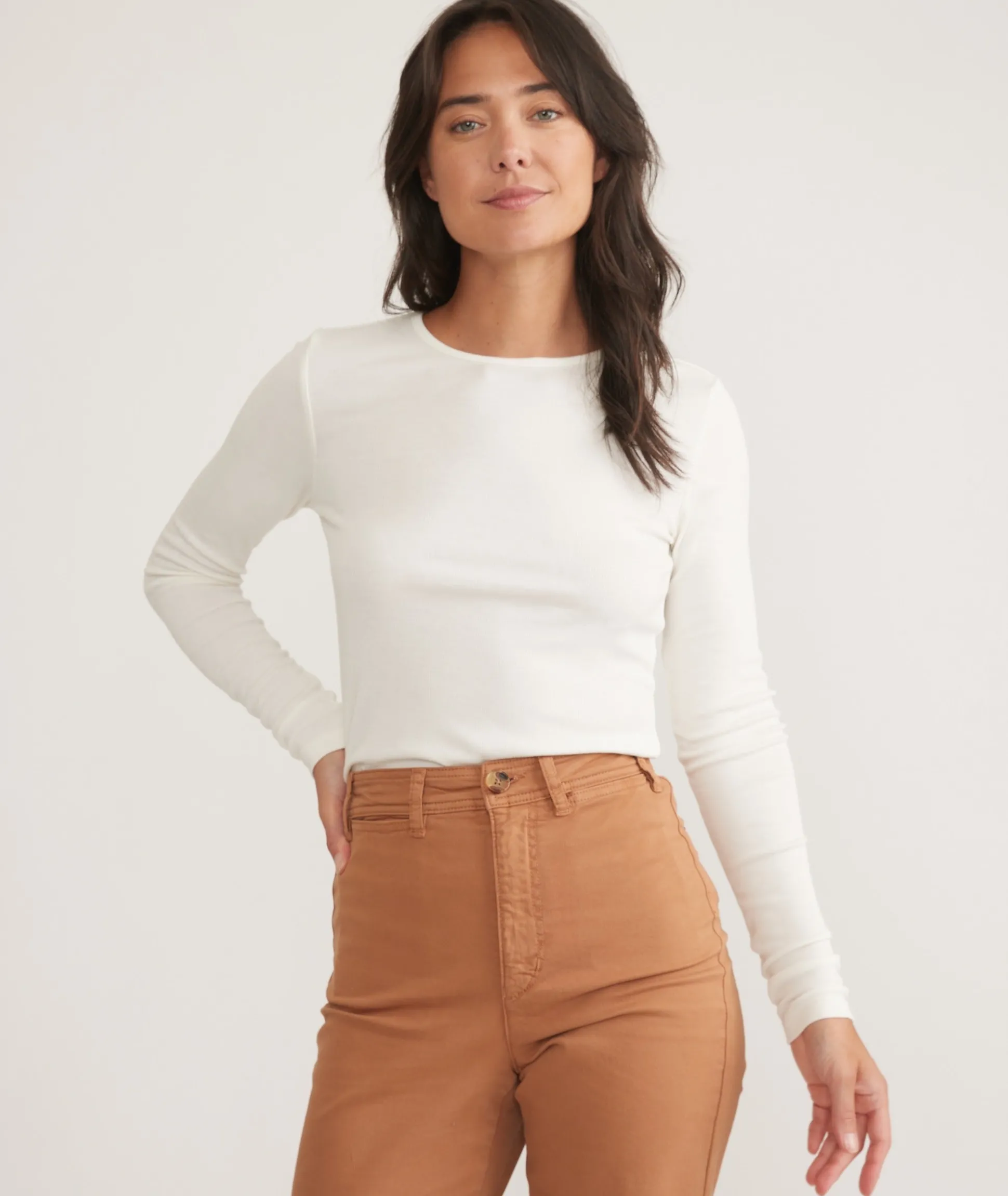 Lexi Rib Long Sleeve Crew Tee