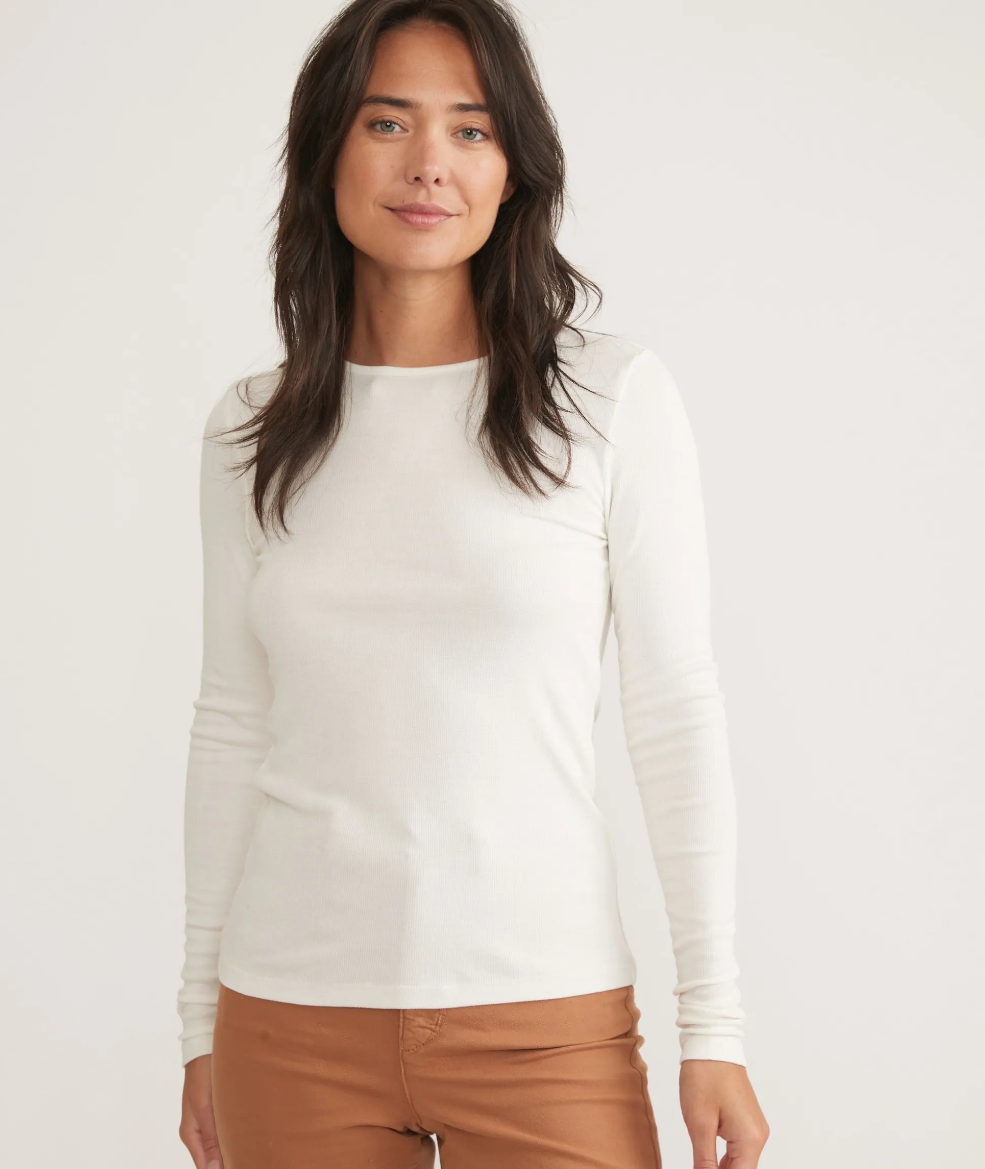 Lexi Rib Long Sleeve Crew Tee