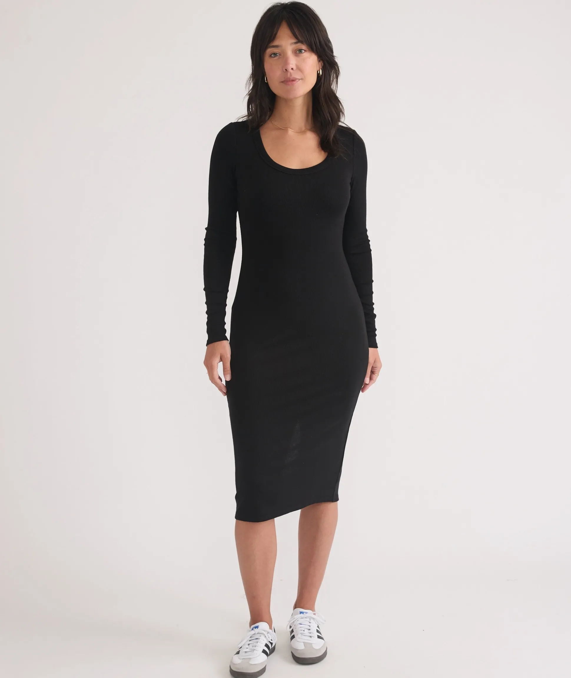 Lexi Rib Long Sleeve Midi Dress