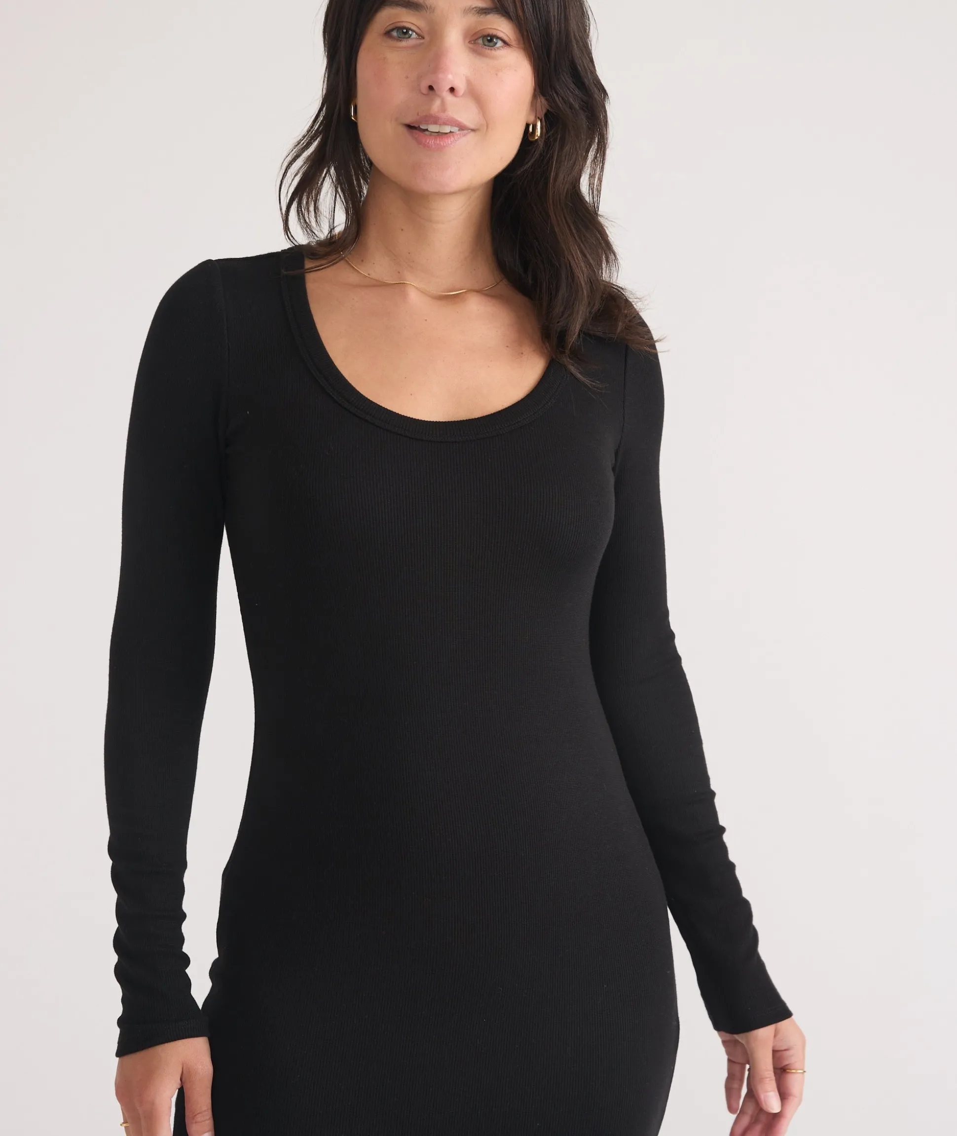 Lexi Rib Long Sleeve Midi Dress