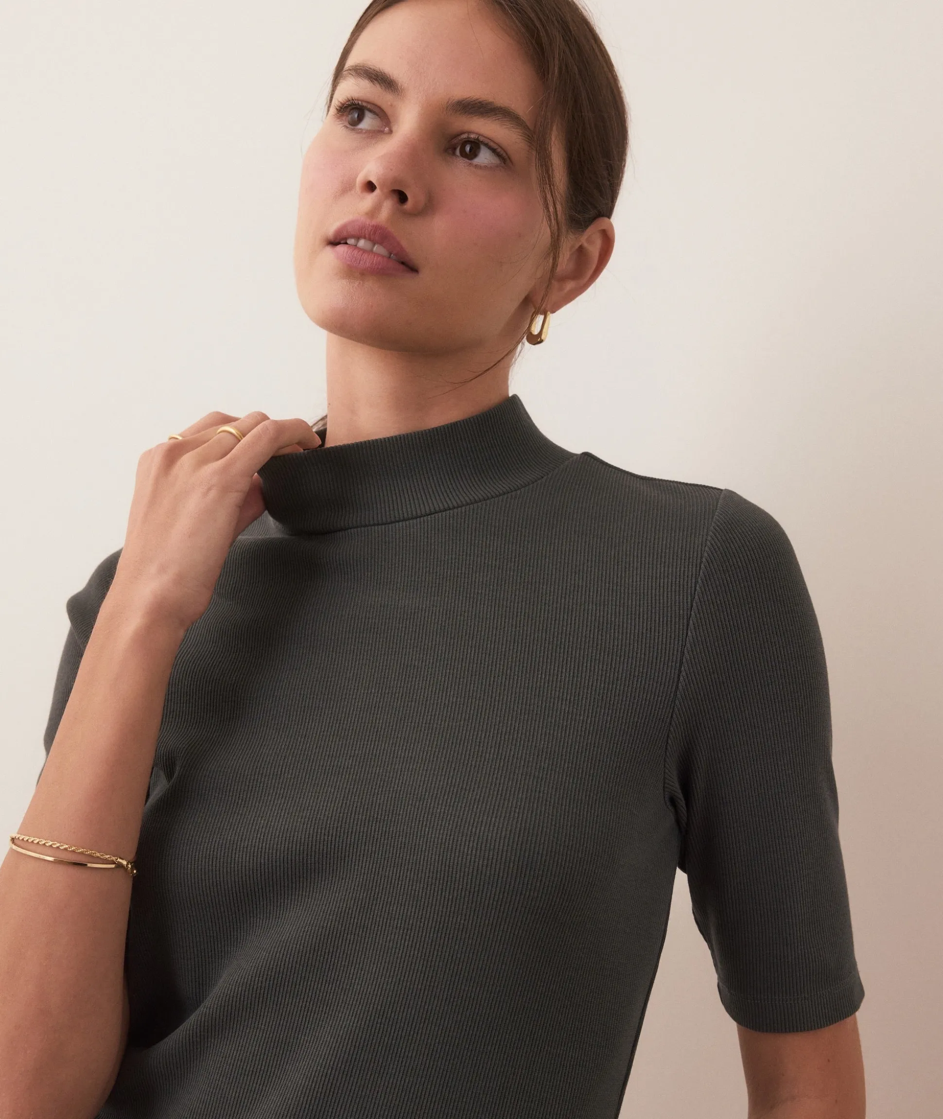 Lexi Rib Mock Neck Top