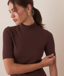 Lexi Rib Mock Neck Top
