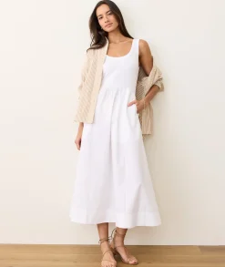 Lexi Rib Poplin Midi Dress