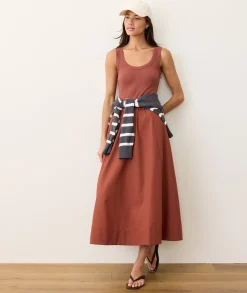 Lexi Rib Poplin Midi Dress