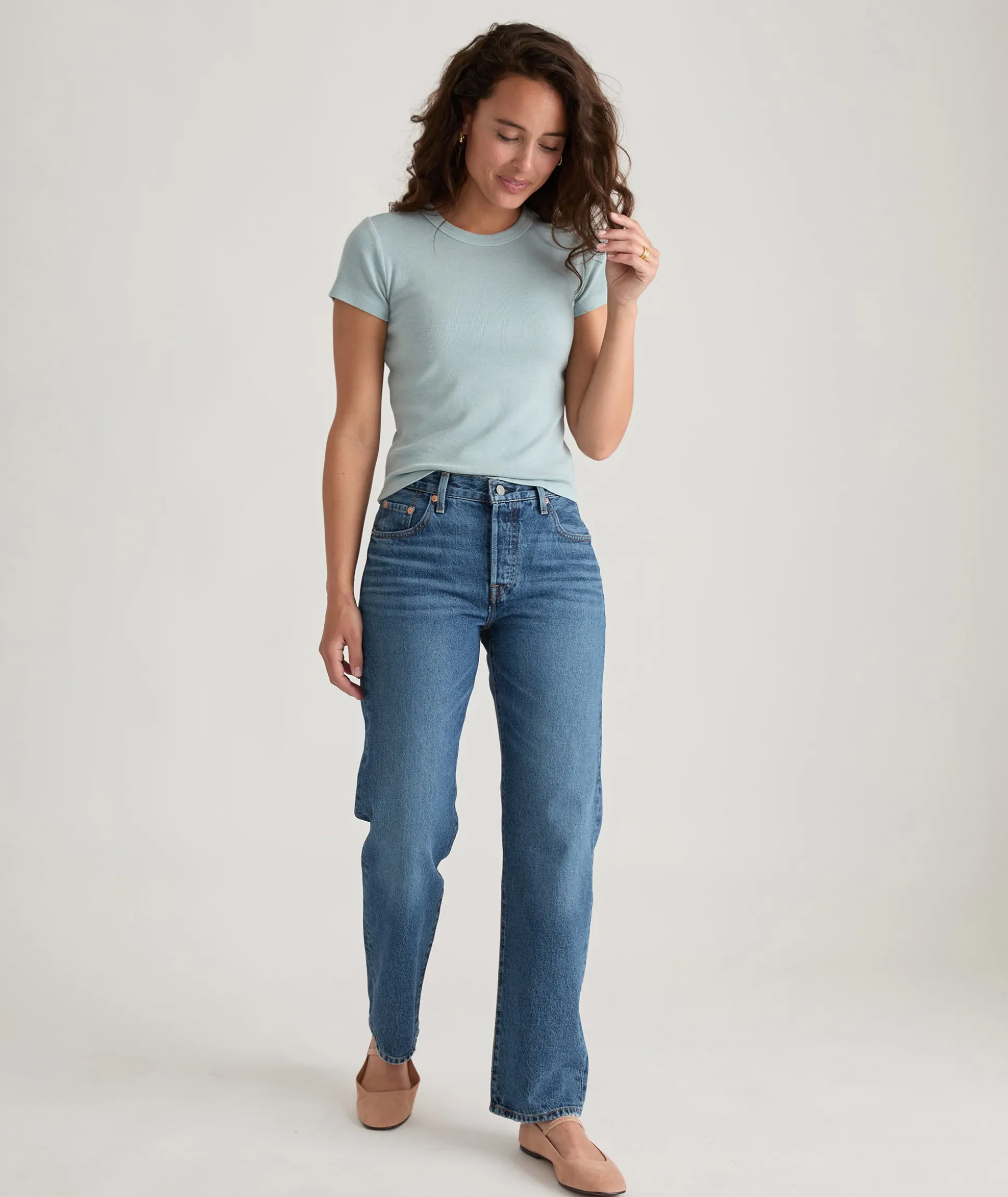 Lexi Rib Sun-In Crew Tee