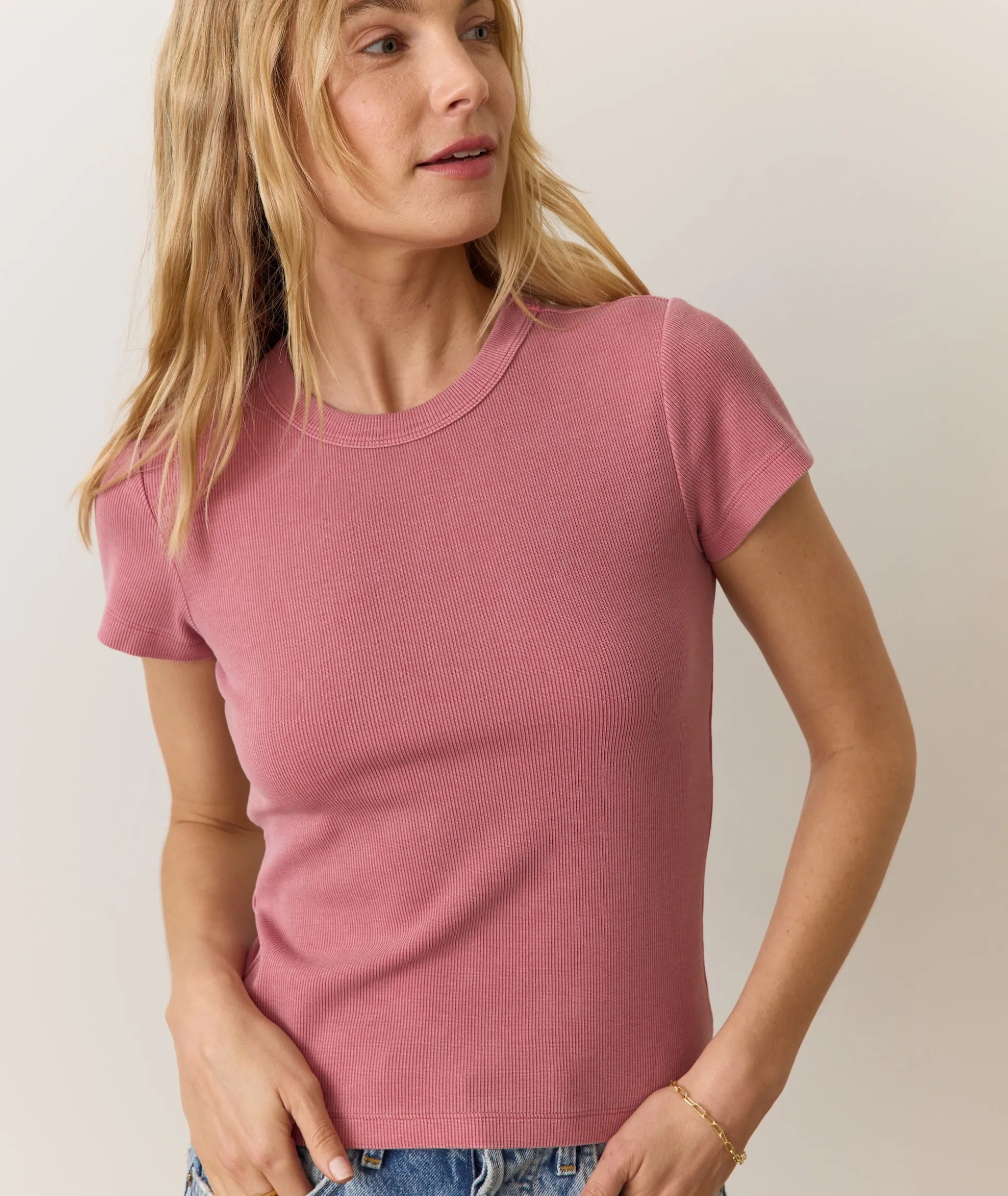 Lexi Rib Sun-In Crew Tee