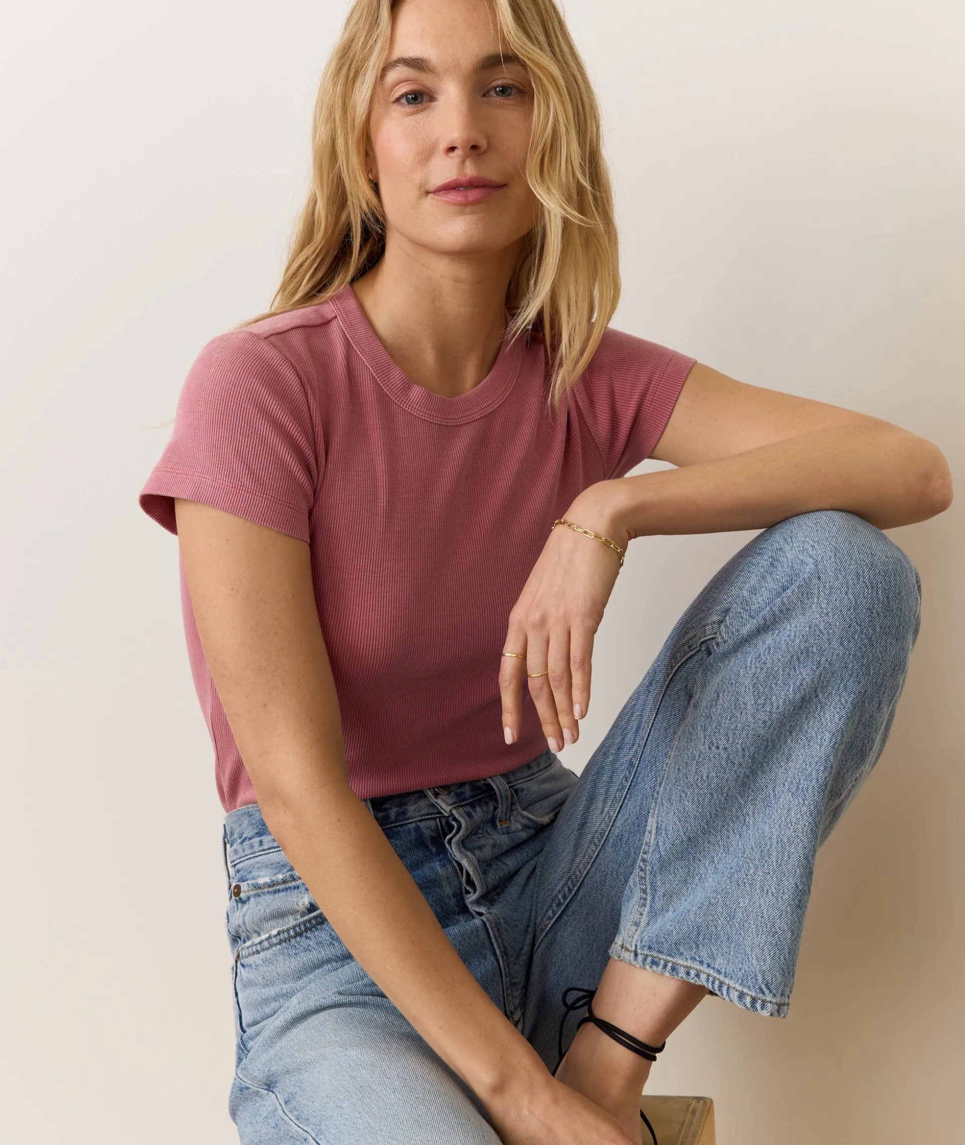 Lexi Rib Sun-In Crew Tee