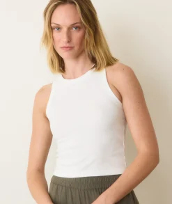 Lexi Rib Sun-In High Neck Crop Tank