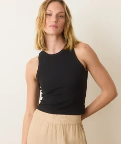Lexi Rib Sun-In High Neck Crop Tank