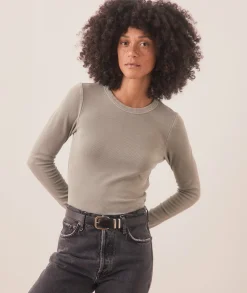 Lexi Rib Sun-In Longsleeve Crew Tee