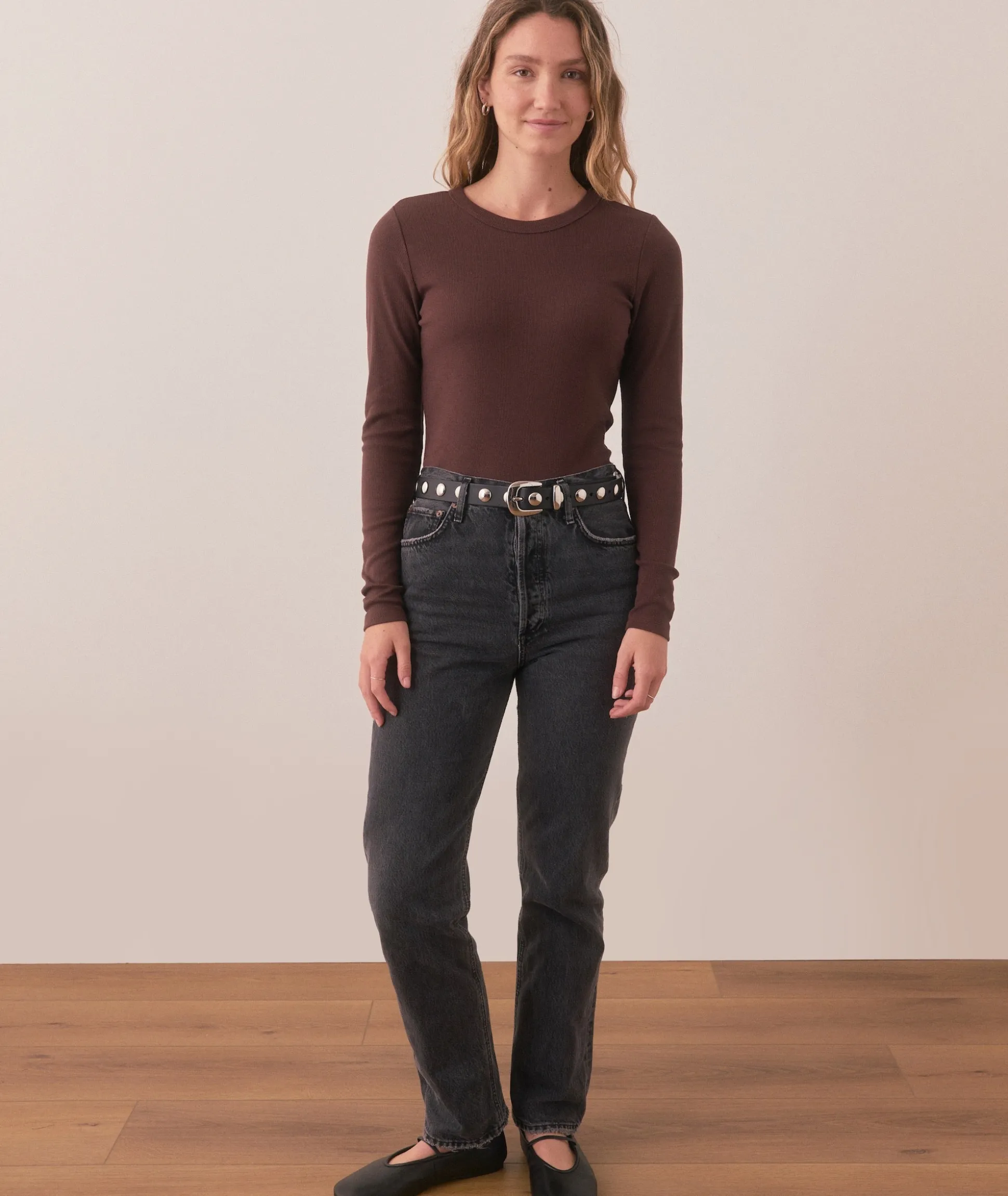 Lexi Rib Sun-In Longsleeve Crew Tee