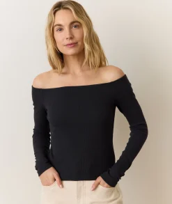 Lexi Rib Sun-In Off the Shoulder Top