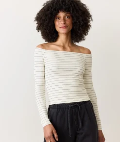 Lexi Rib Sun-In Off the Shoulder Top