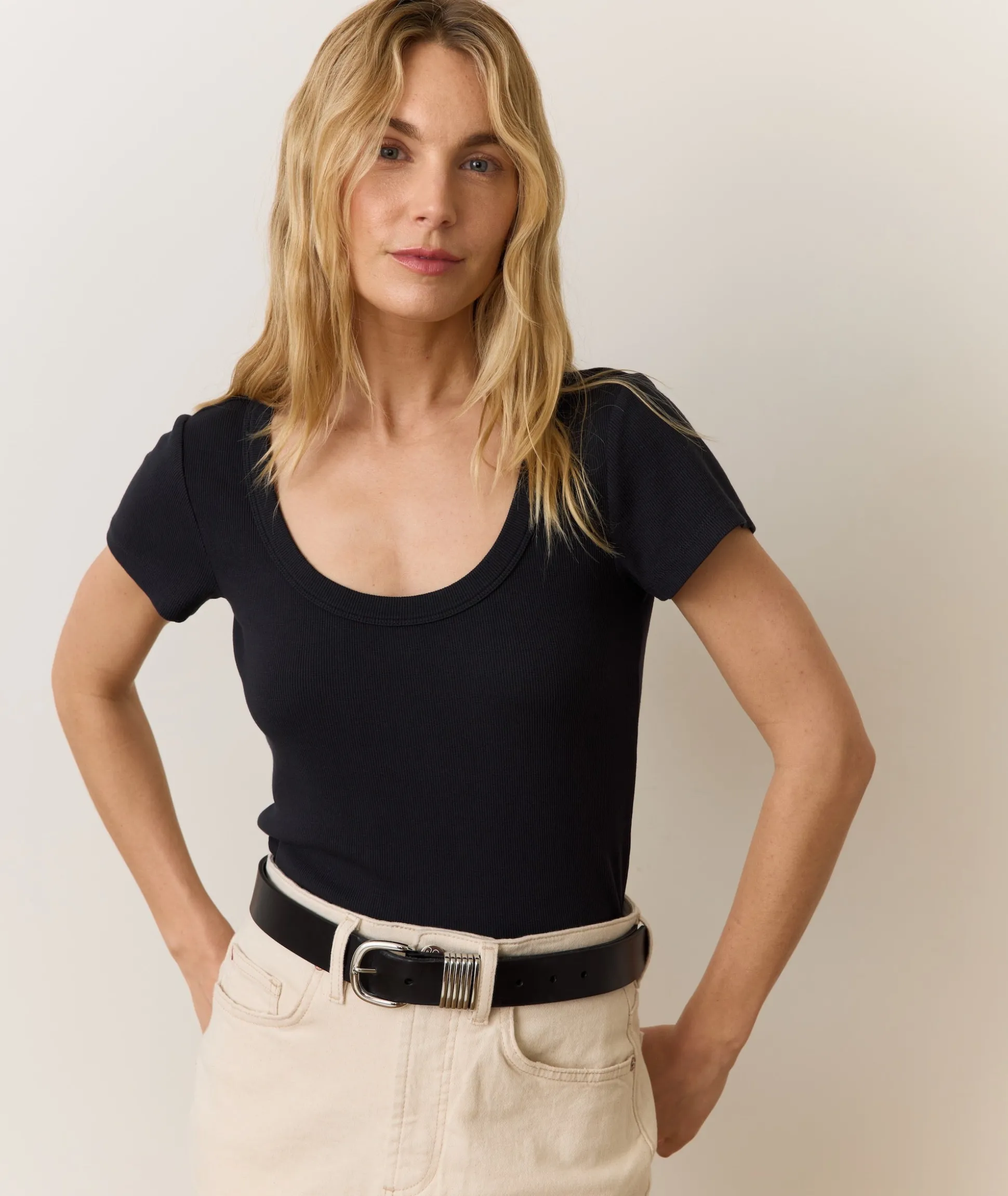 Lexi Rib Sun-In Scoop Tee
