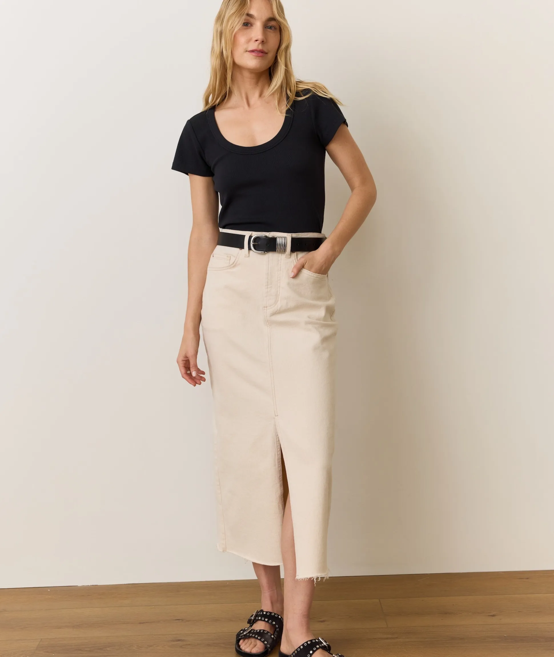Lexi Rib Sun-In Scoop Tee