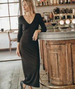 Lexi Rib V-Neck Maxi Dress